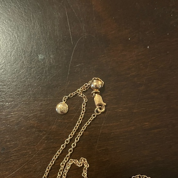 MONICA VINADER ROSE GOLD VERMEIL ALPHABET PENDANT “I” WITH 24” ROSE GOLD CHAIN - Picture 3 of 9